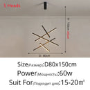 DecorBites™ Aluminum Ceiling Chandelier with Changeable LED Shape for Stairway and Living Room