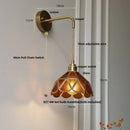 DecorBites™ Amber Glass LED Wall Light Modern Nordic Bedroom Reading Lamp
