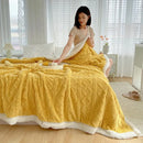DecorBites™ Lambswool Coral Flannel Blanket for Home & Office - Cozy Sofa & Bed Cover