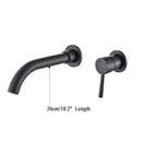 DecorBites™ Gold Brass Bathroom Faucet with Modern Lever Handle, Wall Mount Sink Tap