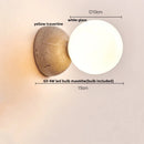DecorBites™ LED Wall Light: Nordic Modern Design with White Glass & Yellow Travertine Wood