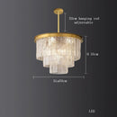 DecorBites™ Crystal LED Chandelier: Minimalist Luxury Lighting for Dinning Table