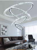 DecorBites™ Crystal Rings Pendant Chandelier: Modern Ceiling Lamp for Living Room Decoration
