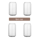 DecorBites™ Glass Cup Set with Bamboo Lid: Bubble Tea, Coffee, Wine, Milk Tea Mug.