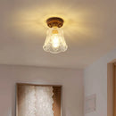 DecorBites™ Glass LED Ceiling Lamp Copper Walnut Modern Living Room Lighting Fixtures