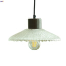 DecorBites™ Japan Style Wood LED Pendant Light Fixture Clear Glass Adjustable Hanging Lamp