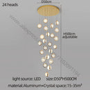DecorBites™ Crystal Ball Chandelier: Modern Loft & Staircase Hanging Light for Home, Hotel & Mall