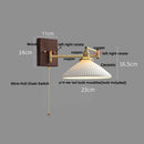 DecorBites™ Copper LED Wall Lights Ceramic Pull Chain Switch Modern Stair Light Fixtures