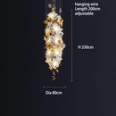 DecorBites™ Crystal Flower Chandelier: Luxury Ceiling Pendant Light for Home Decor