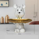 DecorBites™ Graffiti Bear Figurine: Modern Home Decor Statue for Keys Storage Shelf