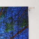 DecorBites™ Dark Blue Forest & City Night View Modern Printed Curtains