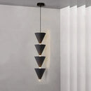 DecorBites™ Cream Bedroom Chandelier: Minimalist Cone Design, Long Line Branches