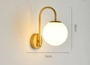 DecorBites™ Glass Ball LED Wall Sconce for Bedroom Living Room, Nordic Style Wall Lighting Fixtures