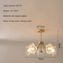 DecorBites™ Glass Flower Chandelier Ceiling Light for Bedroom Living Room Hallway Kitchen