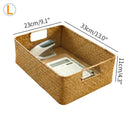 Breakfast Woven Storage Basket Picnic Basket Laundry Box Home Sundries Organizer Fruit Flower Storage Baskets Desktop Container