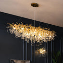 DecorBites™ Crystal LED Chandelier: Modern Light Luxury Water Drop Design for Home Decor
