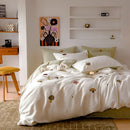DecorBites™ Embroidered Cashmere Winter Duvet Set | Queen Size Warm Bedding & Blanket Cover