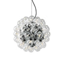 DecorBites™ Glass Dandelion G4 LED Chandelier - Gold Chrome Black Hardware