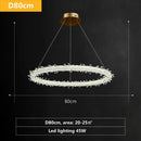 DecorBites™ Luxe Crystal Pendant Light - Dimmable LED Art Deco Circle Lamp