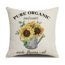 DecorBites™ Lavender Flower Linen Pillowcase for Sofa Car, Living Room Decor, Throw Pillow Case