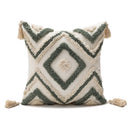 DecorBites™ Geometric Embroidery Boho Cushion Cover Sofa Decorative Pillowcase Canvas Cotton