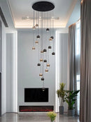 DecorBites™ Crystal Ball Pendant Light for Modern Living Room, Black & Gold Luxury Fixture
