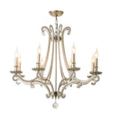 DecorBites™ Crystal LED Chandelier: French Living Room Retro E14 Pendant Light for Home Decor