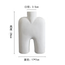 DecorBites™ Geometric Ceramic Vase | Irregular Ornaments | Room Decoration Accessories