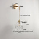 DecorBites™ LED Wall Lights Clear Glass Adjustable Bedside Lamp Nordic Modern Style