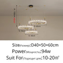 DecorBites™ Gold Crystal Ring Chandelier Pendant Light, Luxury Modern Design for Home Décor