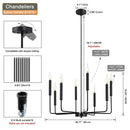 DecorBites™ Industrial Retro Chandelier for Dining Room and Kitchen Lighting