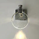 DecorBites™ Crystal Glass Gold LED Wall Lamp for Modern Luxury Lighting in Living Bedroom Bedside Aisle