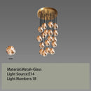 DecorBites™ Glass LED Chandelier for Ceiling Suspension in Postmodern Style