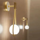 DecorBites™ Glass Ball Golden LED Wall Lamp for Living Bedroom, Minimalist Nordic Design