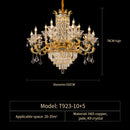 DecorBites™ Luxe Crystal Chandelier: Elegant Copper Living Room Dining Candle Light
