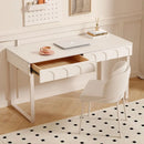 DecorBites™ Cream Wind Rock Board Writing Table: French Style Desk with Drawers, Computer Desk