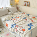 DecorBites™ Cozy Milk Velvet Blanket: Cute Pattern, Warm, Multi-Functional Sofa & Travel Shawl