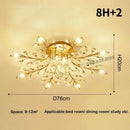 DecorBites™ Crystal Ceiling Chandelier LED Light Fixture for Living Room Bedroom Kitchen