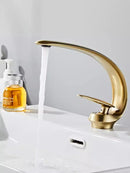 DecorBites™ Brushed Gold Basin Faucet - Single Handle Bathroom Sink Faucet