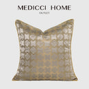 DecorBites™ Gold Quatrefoil Geometric Jacquard Pillow Cover - Luxury Home Decor