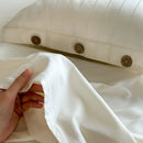 DecorBites™ Luxe Cotton Satin Stripe Bed Sheet Set with 2 Pillowcase