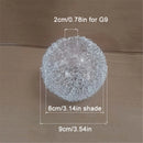 DecorBites™ Glass Lampshade with Aluminum Wire for G9 Bulb Cover and 20mm Hole