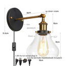 DecorBites™ Gold LED Wall Sconce Retro Bedroom Lamp | Loft Iron Decor Aisle Restaurant Home