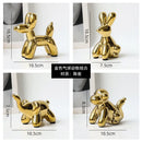 DecorBites™ Golden Monkey Dog Rabbit Ceramic Balloon Animals Desk Ornament