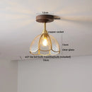 DecorBites™ Glass Wood LED Ceiling Light Nordic Design for Living Room & Corridor