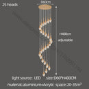 DecorBites™ Gold LED Staircase Chandelier | Luxury Large Living Room Pendant Lamp
