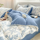 DecorBites™ Cozy Pattern Printed 4Pcs Single Bedding Set - Soft Cotton Fabric