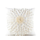 DecorBites™ 3D Velvet Flower Pillow Covers in Yellow Beige 45x45cm