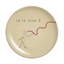 DecorBites™ Korean Style Round Bamboo Fiber Dining Plate for Desserts, Fruits, and Cakes