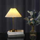 Adjustable Pleated Table Lamp Nordic Retro LED Desk Light for Living Room Bedroom by DecorBites™